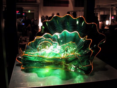 A glass sculpture by Dale Chihuly